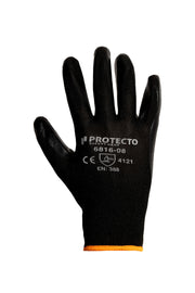 Guante de nylon negro con nitrilo en palma 6816